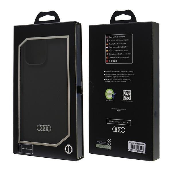 Audi Silicone Case iPhone 16 Pro Max 6.9" czarny/black hardcase